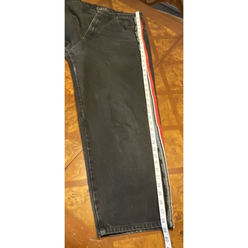 VTG HUGO BOSS by IG Design 90s Baggy Hip Hop Skater Denim Jeans Mens 33x28 Black - Picture 10 of 11